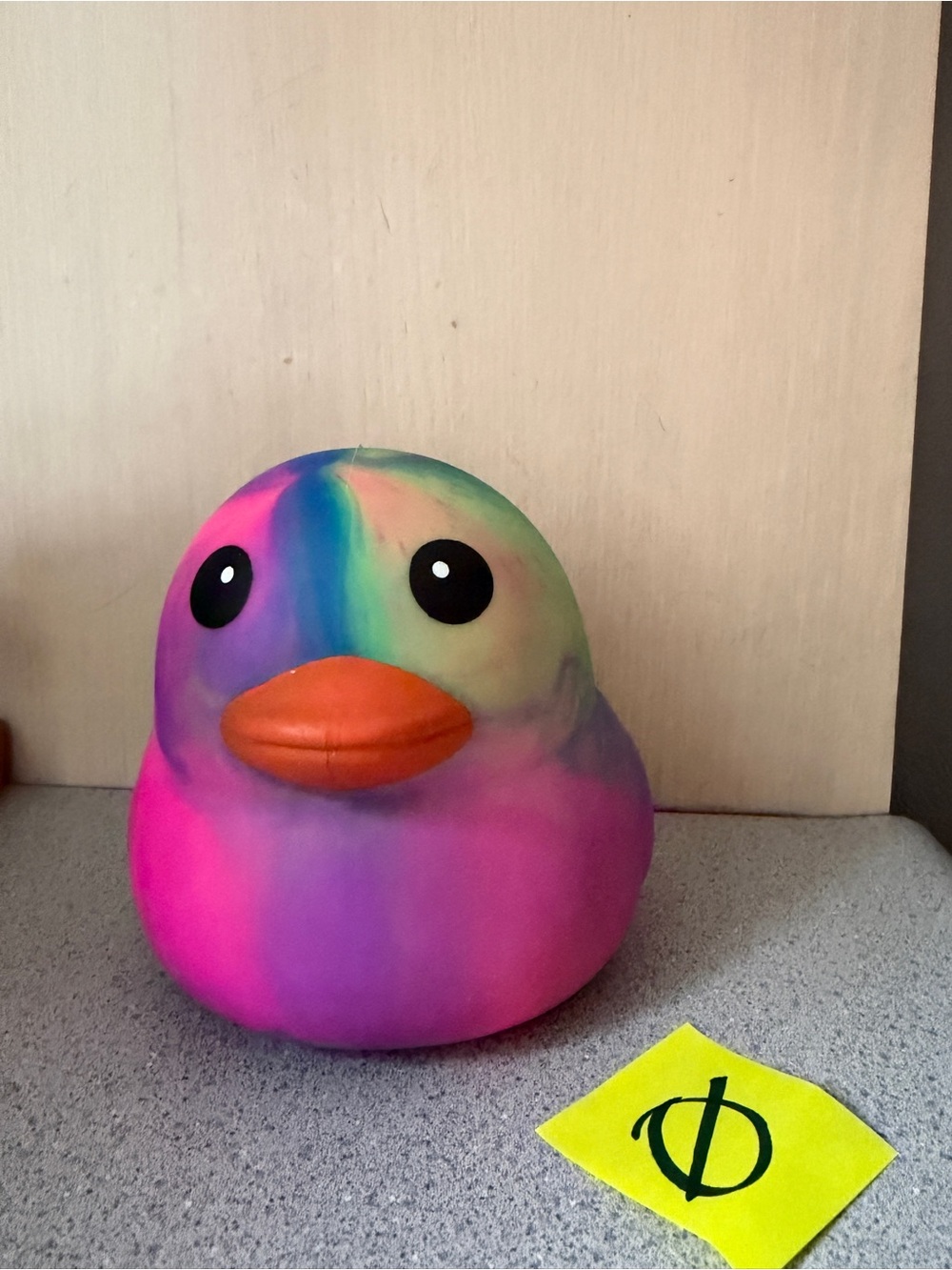 Viral Jumbo 5" XL Squishy Duck Rainbow Tie Dye Toymendous Swirl Pink Purple 0